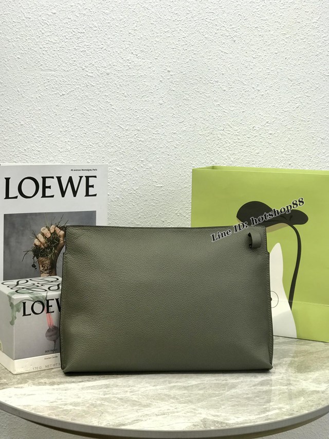 Loewe專櫃新款男士手拿包 羅意威顆粒紋T pouch系列手包 型號11038 lyw1173